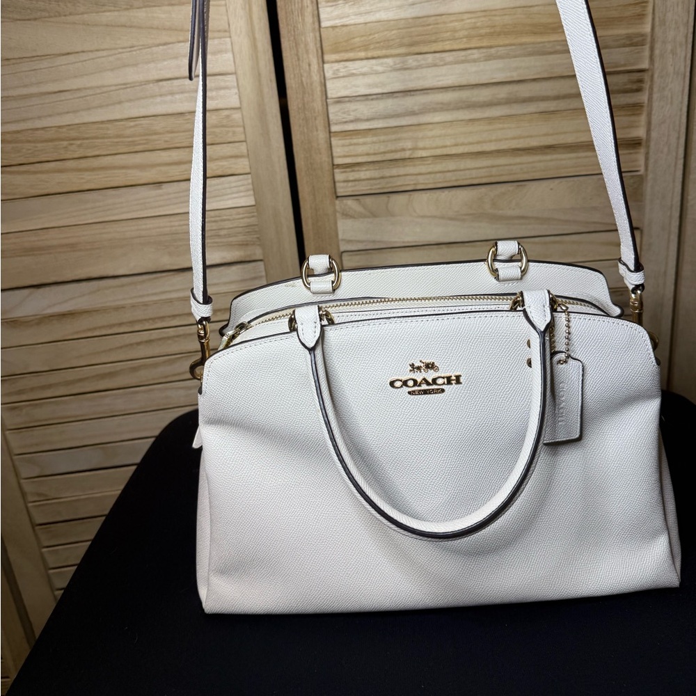 Coach Cream Leather Satchel Bag